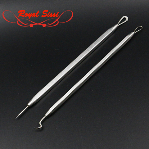 2pcs/set new developed fly tying bodkins tools kit straight tip&hooked tip assorted 304 stainless steel material fly tying tools ► Photo 1/6