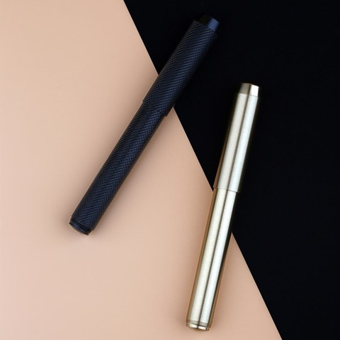 Delike Hunyuan Full Brass Fountain Pen Metal Ink Pen Iraurita EF/F/EF Calligraphy Bent Nib Writing Pen Gift set: ► Photo 1/6