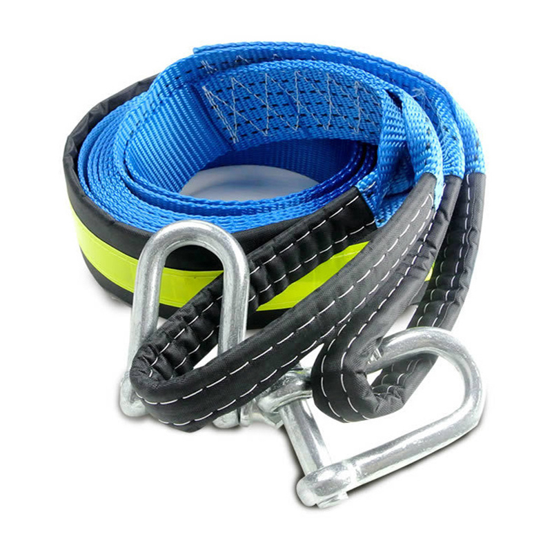 Buy Online Car Tow Strap Racing Auto Winch Rope Nylon 5m 8tons Recovery Towing Cable Strap Belt Heavy Duty Off Road Accessories Metal Hooks Alitools