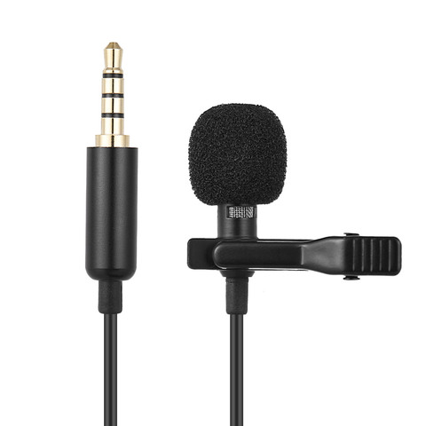 Andoer 1.45m Mini Portable Microphone Condenser Clip-on Lapel Lavalier Mic Wired MIC/Microfon for Phone for Laptop ► Photo 1/6