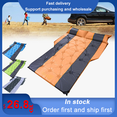 Car Air Inflatable Travel Mattress Auto Blow Up Camping Bed Outdoor Air Mattress Raised Airbed In The Car ► Photo 1/6