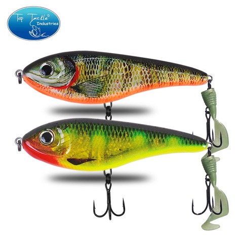 CF Lure 90&120&150mm (Color 24~45) Slow Sinking Jerkbait Soft Tail Musky Pike Slider Bass Fishing Lure Tackle ► Photo 1/6