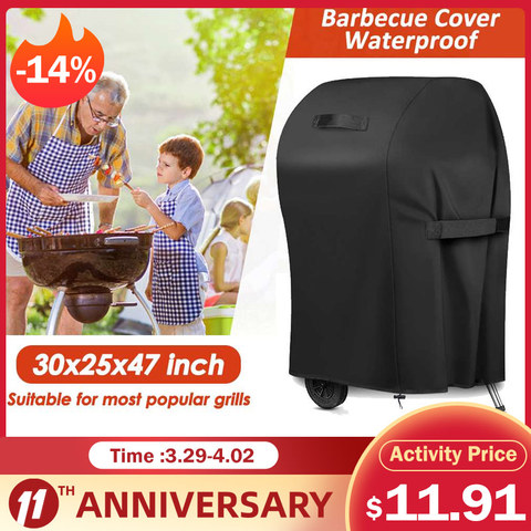 Waterproof Anti Dust Outdoor BBQ Grill Cover Garden Patio Barbecue Oxford Cloth Heavy Duty BBQ Grill Cover For 30 inch BBQ Grill ► Photo 1/6