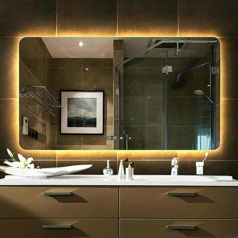 60x80cm 50x70cm Smart Bluetooth Demist  Rectangular Bathroom Mirror High Quality Refection Two Color LED Bathroom Mirror ► Photo 1/6