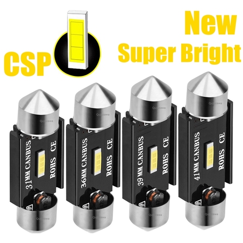 New Festoon CSP LED Bulbs 31mm 36mm 39mm 41mm  C5W C10W Super Bright Car Dome Light Canbus No Error Auto Interior Reading Lamps ► Photo 1/6