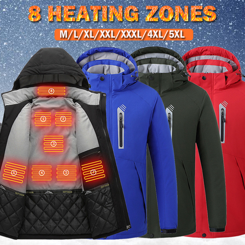 Unisex Smart Heated Jacket Outdoor Warm washable Men Heating Jacket Vest Winter Cloth Camping Hiking Warm Hunting Heated Vest ► Photo 1/6