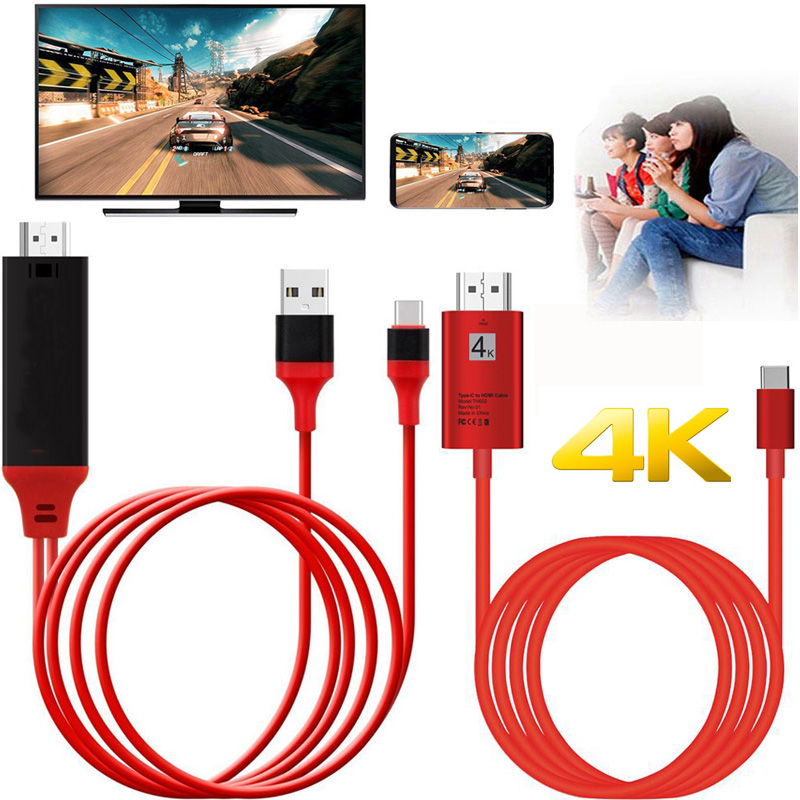 1080P HDMI AV Adapter Video Cable Cord for connect Samsung Galaxy S9 to HD TV 