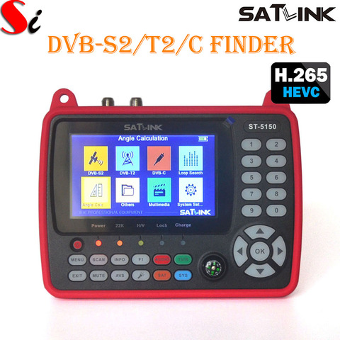 Original SATLINK ST-5150 DVB-S2/T2/C COMBO HD Satellite Finder Meter H.265 HEVC MPEG-4 4.3 Inch TFT LCD ► Photo 1/6