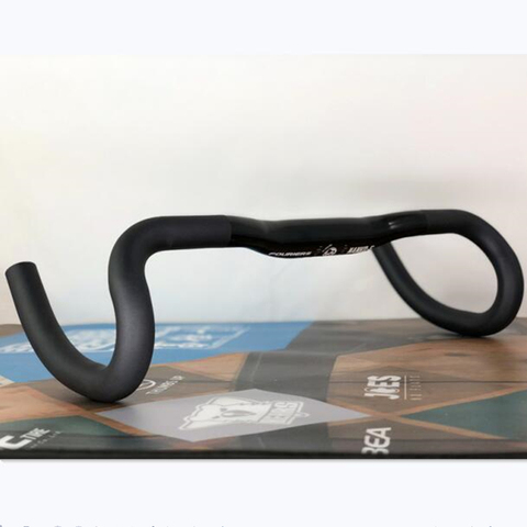 FOURIERS Aluminum road bike handlebar Ergonomic bending Road Handlebar/Bent Bar 31.8mm x 360, 380, 400, 420mm ► Photo 1/4