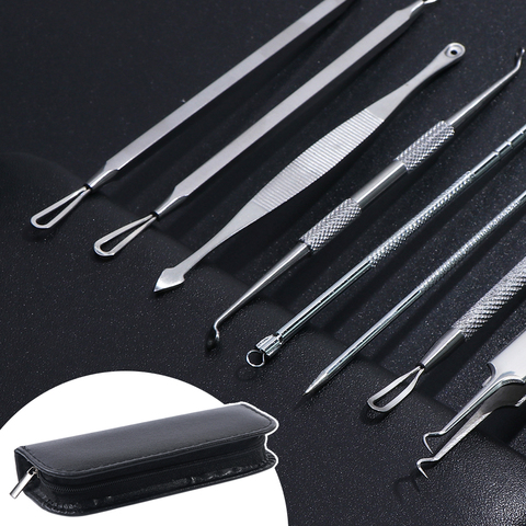 1Set Acne Clipper Tweezers Pimple Blackhead Remover Needles Facial Care Stainless Steel Cleaning Tools Beauty Kits LYMP01-02 ► Photo 1/6