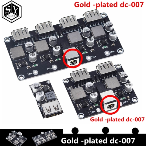 USB QC3.0 QC2.0 DC-DC Buck Converter Charging Step Down Module 6-32V 9V 12V 24V to Fast Quick Charger Circuit Board 3V 5V 12V ► Photo 1/6