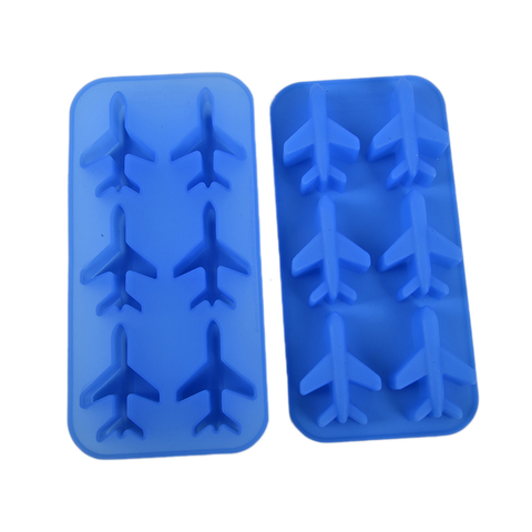 Large Ice Cube Tray Pudding Mold 3D Aircraft Silicone 6-Cavity DIY Ice Maker Household Use Cream Tools ► Photo 1/6