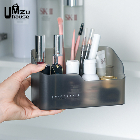 Simple Cosmetics Storage Boxes Divider Makeup Toiletries Container Organizers Home Bathroom Case Organization For Girls Students ► Photo 1/6
