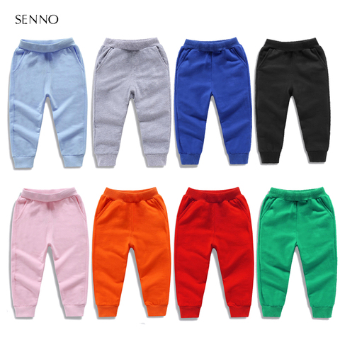Boys Cotton Pants For 2-10 Years Solid Boys Girls Casual Sport Pants Jogging Leggings Baby Kids Children Trousers Clothing ► Photo 1/6