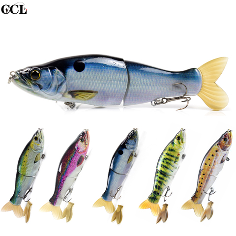 CCLTBA 3pcs/lot  Wobblers Fishing Bait 16.5cm 62g Glide Jointed Bait Artificial Rubber Tail Shad Swimbait Fishing Tackle ► Photo 1/6