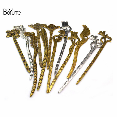 BoYuTe (10 Pieces/Lot) Vintage Metal Hair Stick Bookmark Double Use Diy Hand Made Jewelry Accessories ► Photo 1/6
