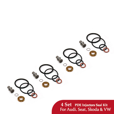 Car 4 Set PDE Injectors Seal Kit FOR Audi Seat for Skoda for VW #038198051 1417010997 038198051A/B Replacement Accessories ► Photo 1/6