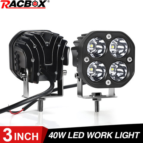 3 inch Led Spot Work Light 12V 24V Fog Lights Driving Offroad 4X4 4WD Led Spotlight for Truck Car ATV SUV ATV UAZ Motorcycle ► Photo 1/6