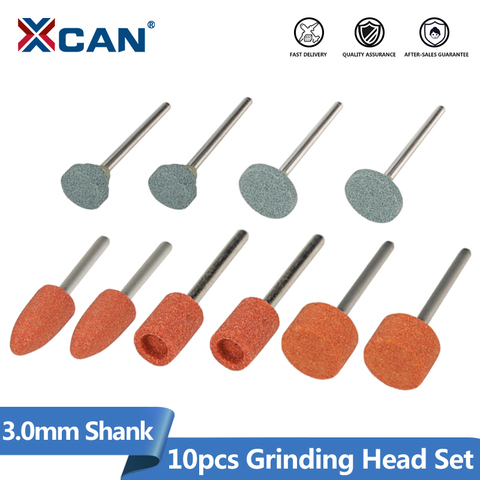 XCAN Abrasive Mounted Stone 10pcs 3mm Shank Grinding Head Stone Wheel For Dremel Rotary Tools Accessories ► Photo 1/6