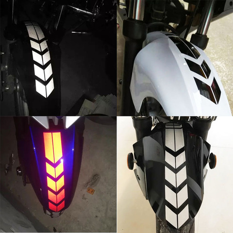 Motorcycle Stickers Reflective Wheel Car Sticker Decal on Fender Waterproof 34 x 5.5cm (Black Not Reflective) ► Photo 1/6