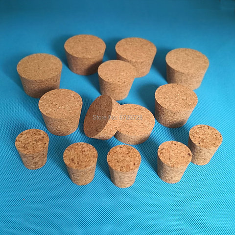 10pcs Top DIA 32mm to 83mm Wood Cork Lab Test Tube Plug Essential Oil Pudding Small Glass Bottle Stopper Lid ► Photo 1/5