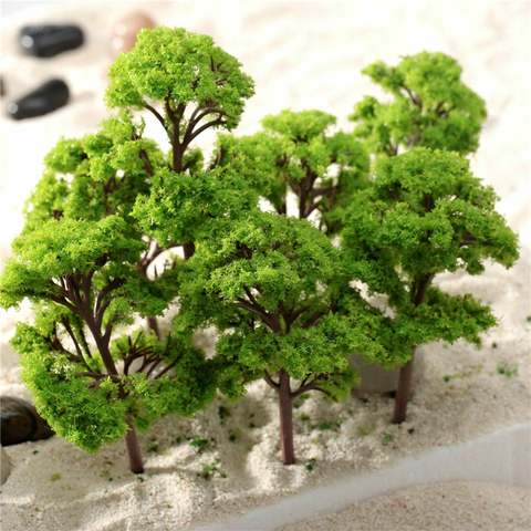 10pcs 9cm HO OO Scale Model Trees Train Railroad Layout Diorama Wargame Scenery ► Photo 1/6