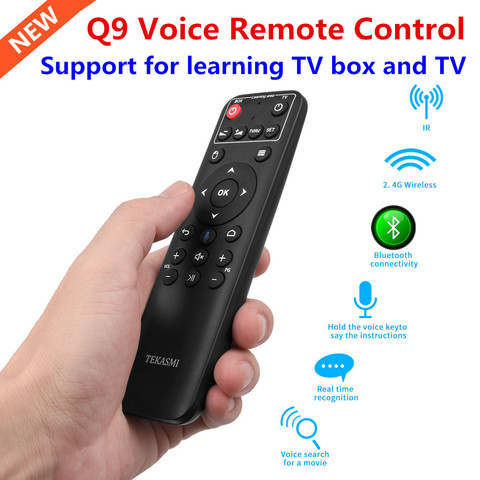 New Q9 Voice Remote Control 2.4G RF Wireless Keyboard For X96 mini KM9 A95X H96 MAX Android TV Box ► Photo 1/6