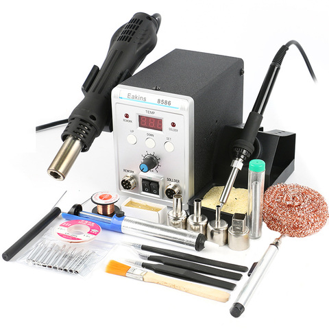 8586 2 In 1 ESD Soldering Station SMD Rework Soldering Station Electric Soldering Iron Hot Air Gun Set Kit Welding Repair Tools ► Photo 1/6