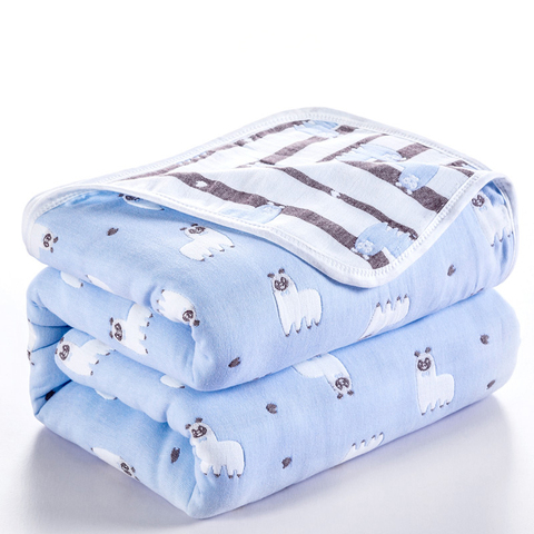 6 Layers Baby Blanket 100% Muslin Cotton Baby Swaddle Baby Warp Swaddle Infant Bedding Receiving Blankets Baby Bath 90*100cm ► Photo 1/6