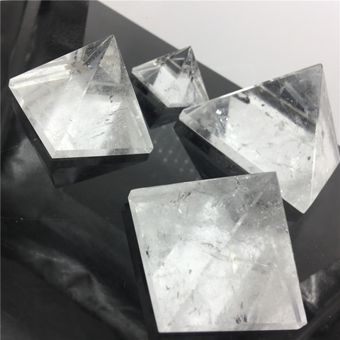 Natural Transparent Quartz Crystal Pyramid Clear Reiki Healing Natural white crystal Pyramid raw stone polishing BB03 ► Photo 1/6