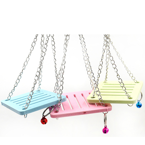 Cute Parrot Hamster Small Swing Shake Suspension Toy Hanging Bed Pet Products Entertainment Eexercise Toys for Small Animal ► Photo 1/6