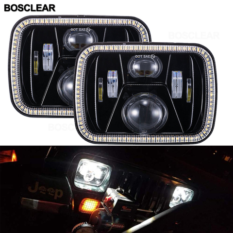 For Jeep LED Square Headlights for GMC Savana 1500 2500 3500 GMC Safari For Chevrolet Express 3500 1500 Astro for Nissan 240SX ► Photo 1/6