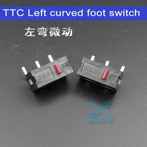 TTC original mouse micro switch left right curved foot switch FOR Sensei RAW RIVAL IKARI mouse side buttons 2pcs Free shipping ► Photo 1/4