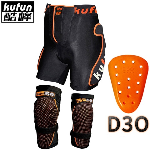 KUFUN D3O knee protector paded shorts hip pad for ski snowboard skateboard skate motorcycle kids adults children protective gear ► Photo 1/6