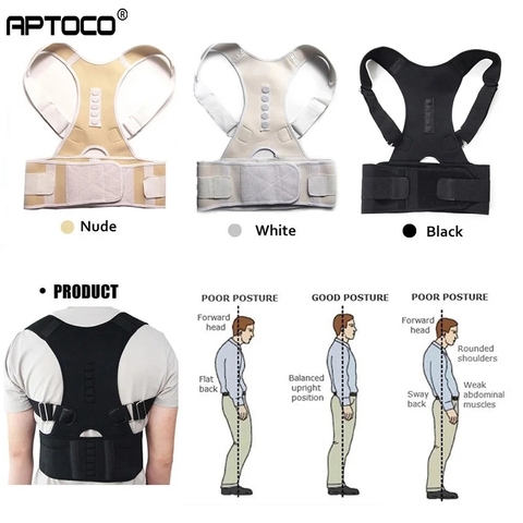 Aptoco Magnetic Therapy Posture Corrector Brace Shoulder Back Support Belt for Men Women Braces & Supports Belt Shoulder Posture ► Photo 1/6
