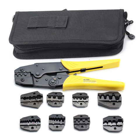 Crimping pliers 1-8 jaw kit for plug /tube/insulation/no insulation/crimping cap/coaxial cable terminals kit crimping tool plier ► Photo 1/6