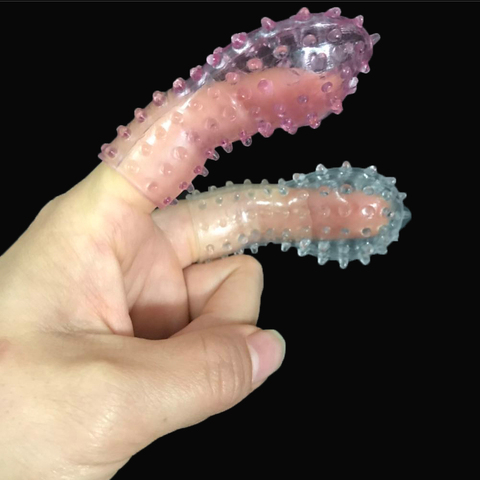 2pcs Soft Rubber Flirting Gloves Barbed Condom Clit G-Spot Stimulator Sex Toys For Woman Couples Female Masturbation Sex Shop ► Photo 1/6