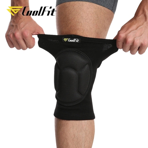 CoolFit 1 Pair Thickening Football Volleyball Extreme Sports Knee Pads Brace Support Protect Cycling Knee Protector Kneepad ► Photo 1/6