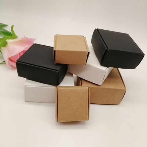 10pcs Black/White/Kraft Paper Box for Packaging Earring Jewlery Box Gift Cardboard Boxes Diy Jewelry Display Storage Packing Box ► Photo 1/6