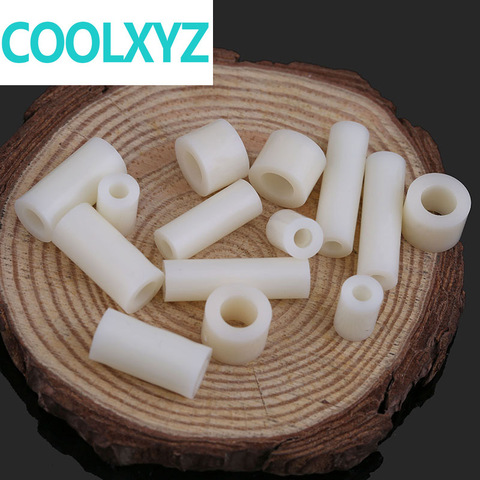 Insulation column plastic cushion column straight through column nylon sleeve ABS gasket round hole pillar spacer M3M4 100PCS ► Photo 1/6