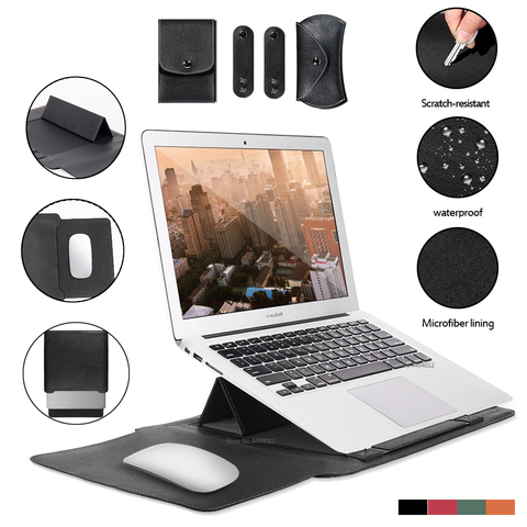 Universal PU Stand Cover Soft Laptop Bag Case For Macbook Air Pro Retina 11 12 13 15 A2179 2022 Pro 13 A2251 A2289 Sleeve Shell ► Photo 1/6