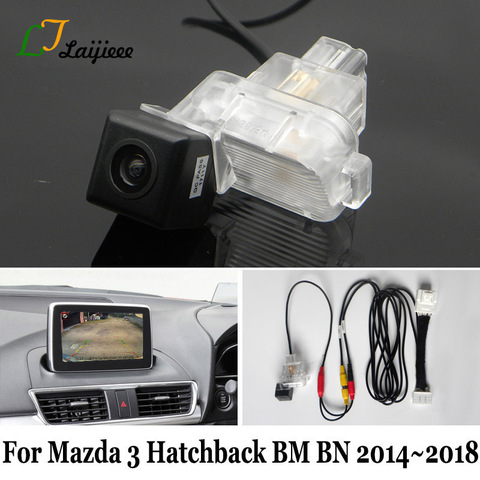 For Mazda 3 Mazda3 Hatchback BM BN 2014 2015 2016 2017 2022 OEM Screen Compatible HD Rear View Backup Reverse Camera DIY So Easy ► Photo 1/5