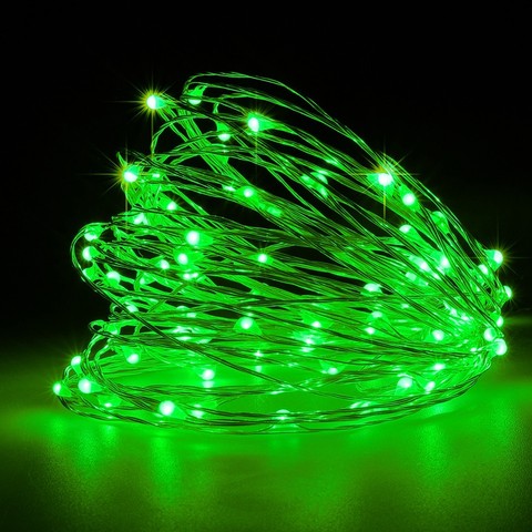 Dimmable 11m/21m Green LED Outdoor solar String Lights Fairy Holiday Christmas Party Garland Solar Garden Waterproof Lights ► Photo 1/6