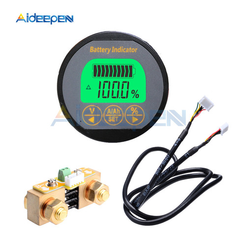 DC 8-80V 50A 100A 350A TR16 Coulomb Counter Meter Battery Capacity Indicator Ammeter Voltmeter Battery Tester for Li-ion Lipo ► Photo 1/6