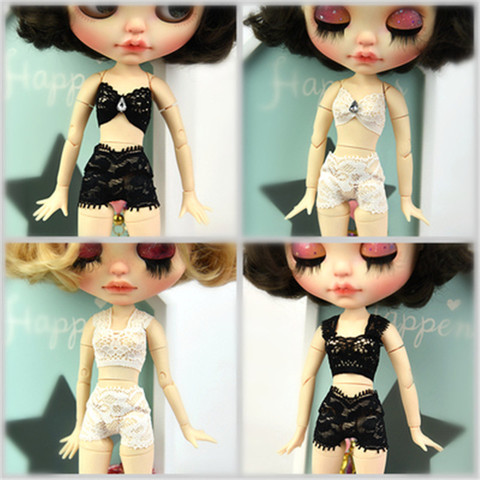 Unique Design Underwear Bra & Briefs For Blyth Licca Doll Accessories 1/6 Doll Clothes Knickers  For Blyth Dolls Top & Underwear ► Photo 1/6