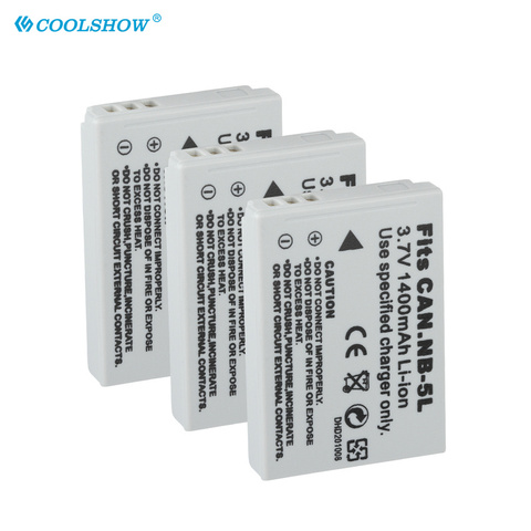 Camera Battery NB 5L NB5L NB-5L for Canon IXUS 800 IS 850 900 TI 950 960 970 980 S110 SX200 SX210 SX220 1400mAh Batteries ► Photo 1/6