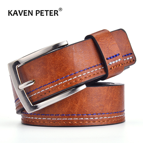 New Fashion Men's Genuine Leather Belts Designer Leisure Belt for Man Pin Buckle Business Dress Male Dropshipping ► Photo 1/6