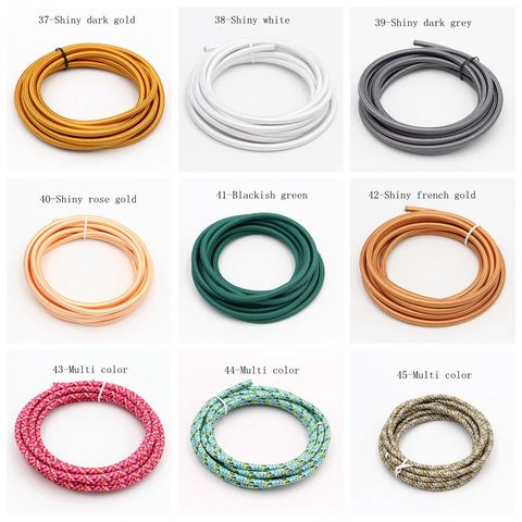 2m 3m 5M 10Meters VDE 2 Core Vintage Textile Cable Colorful Woven Braided Cable Flexible Power Cord Electrical Wire ► Photo 1/6