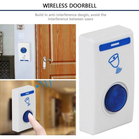 Door Bell Wireless Battery Powered 32 Tune Songs Remote Control Home Smart