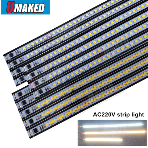 10pcs ac 220v  290mm 490mm LED rigid strip Driverless, 220v SMD 2835 led bar light no need power under counter, strip light lamp ► Photo 1/6